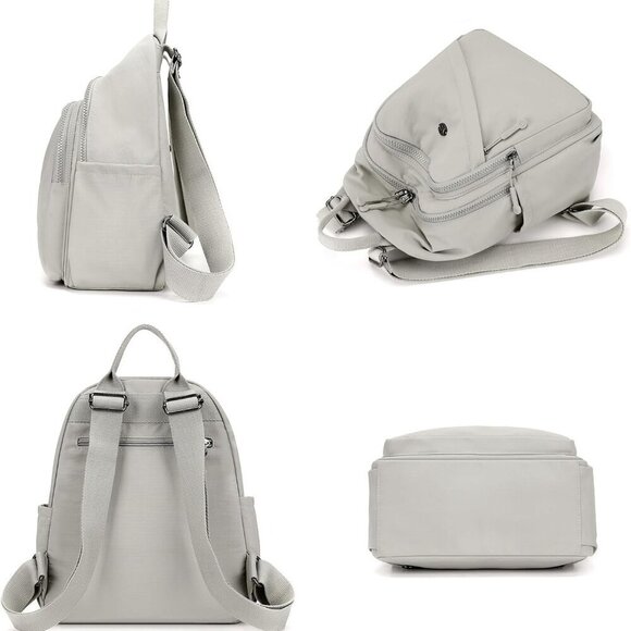Mini Backpack Purse for Women Nylon Small Casual Daypack Travel Work Cream main image 8